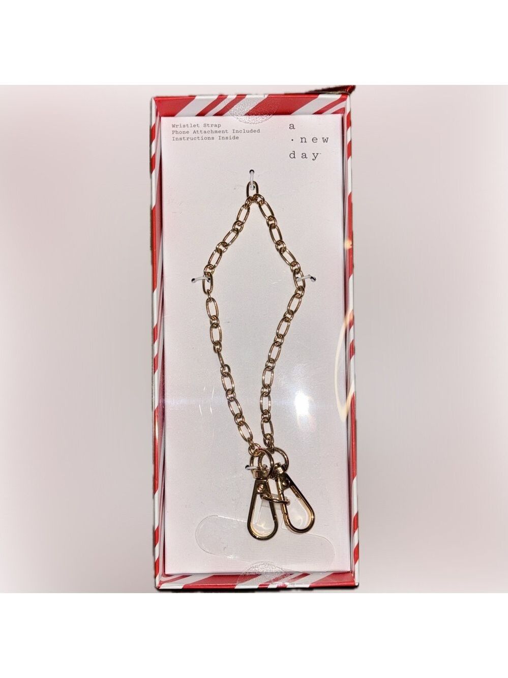 A New Day Gold Cell Phone Wristlet Chain